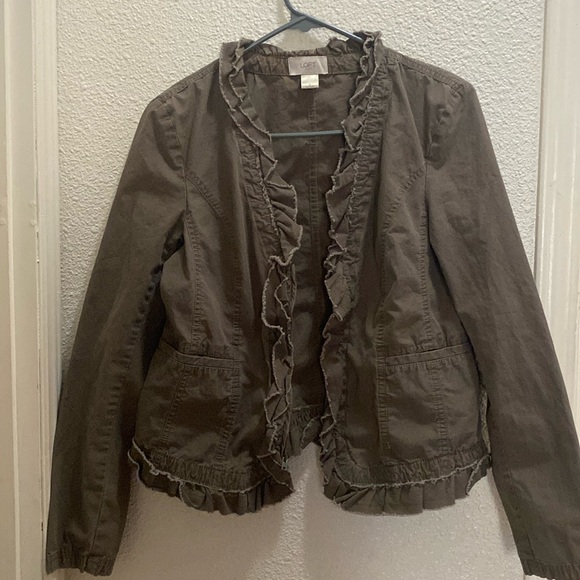 LOFT Army green Jacket, light weight. Size small - Picture 2 of 5